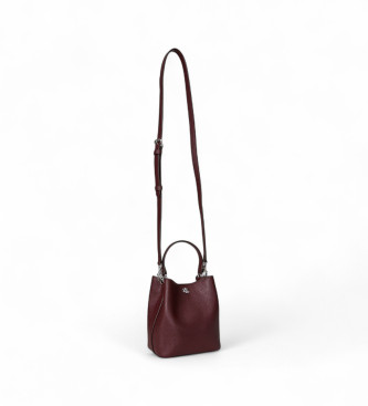 Lauren Ralph Lauren Reese kleine kastanienbraune Crossbody-Tasche aus Leder