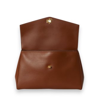 Lauren Ralph Lauren Bolso satchel Farrah mediano de napa marrón
