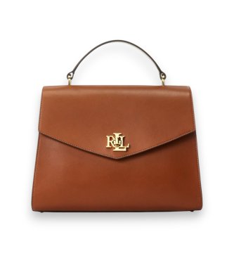 Lauren Ralph Lauren Srednja rjava usnjena torbica satchel Farrah