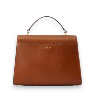 Lauren Ralph Lauren Srednja rjava usnjena torbica satchel Farrah