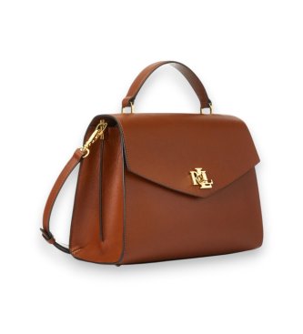 Lauren Ralph Lauren Srednja rjava usnjena torbica satchel Farrah