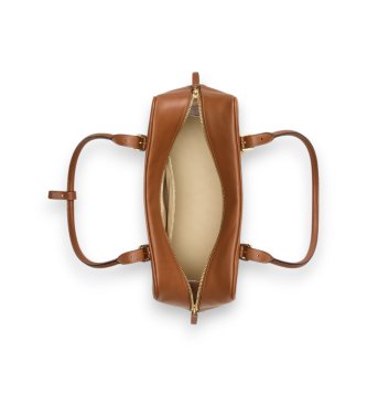Lauren Ralph Lauren Bolso satchel Marcy de piel marrón