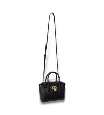 Lauren Ralph Lauren Tanner kleine leren tas zwart