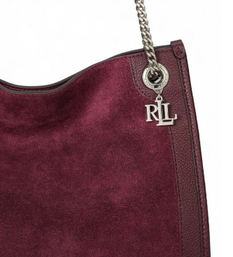 Lauren Ralph Lauren Saco Bradley em camura e pele castanha