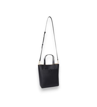 Lauren Ralph Lauren Borsa tote Cameryn in pelle martellata nera