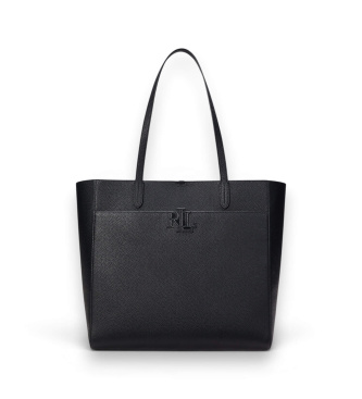 Lauren Ralph Lauren Borsa tote Cameryn grande pelle granulata bianco sporco