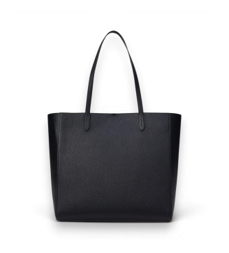 Lauren Ralph Lauren Borsa tote Cameryn grande pelle granulata bianco sporco