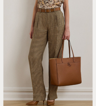 Lauren Ralph Lauren Grand sac fourre-tout en cuir grain marron Cameryn