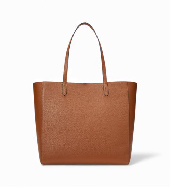 Lauren Ralph Lauren Grand sac fourre-tout en cuir grain marron Cameryn