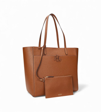 Lauren Ralph Lauren Grand sac fourre-tout en cuir grain marron Cameryn