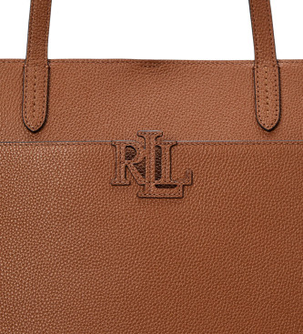 Lauren Ralph Lauren Grand sac fourre-tout en cuir grain marron Cameryn
