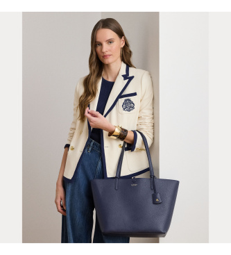 Lauren Ralph Lauren V�ndbar Faux Faux Tote Bag marinbl�