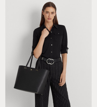 Lauren Ralph Lauren Karly large cross body tote bag black