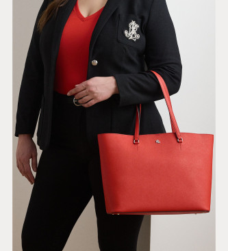 Lauren Ralph Lauren Large red Karly cross body tote bag