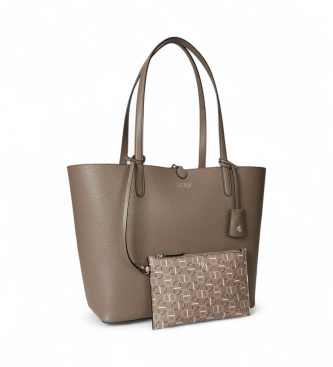 Lauren Ralph Lauren Stor vendbar taske i taupe