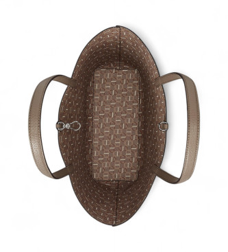 Lauren Ralph Lauren Stor vendbar taske i taupe