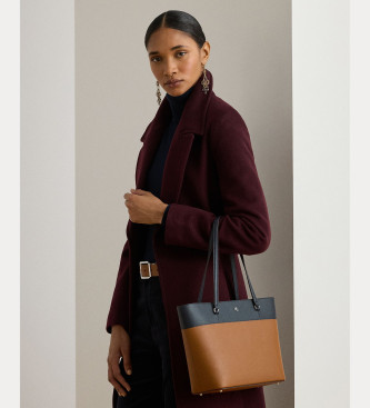 Lauren Ralph Lauren Medium brown leather Karly tote bag