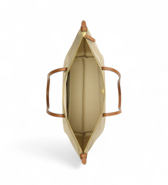Lauren Ralph Lauren Borsa tote grande in nylon beige Keaton