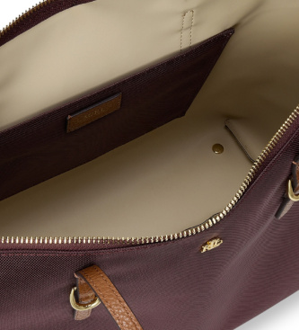 Lauren Ralph Lauren Stor Keaton tote-taske i nylon granatrød