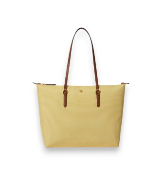 Lauren Ralph Lauren Mittlere Keaton-Tragetasche aus gelbem Nylon