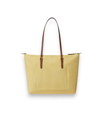 Lauren Ralph Lauren Mittlere Keaton-Tragetasche aus gelbem Nylon