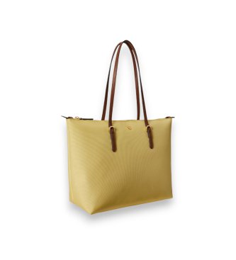 Lauren Ralph Lauren Mittlere Keaton-Tragetasche aus gelbem Nylon