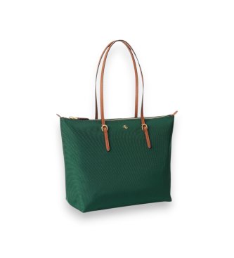 Lauren Ralph Lauren Bolso tote Keaton mediano de nailon verde