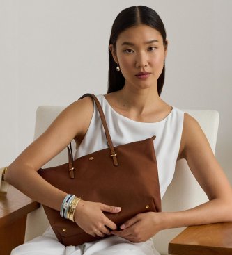 Lauren Ralph Lauren Tote Médio Keaton castanho