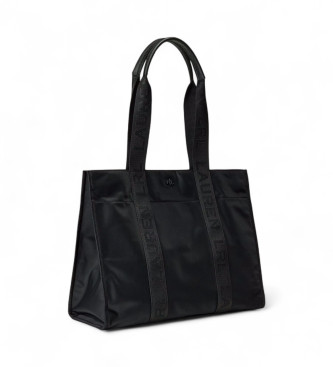 Lauren Ralph Lauren Saco tote de nylon extra grande Stevie preto