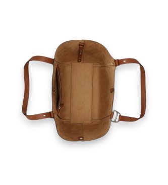 Lauren Ralph Lauren Bolso tote Tasha grande de piel de napa marrón