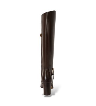 Lauren Ralph Lauren Raelynn brown patent leather tall boot