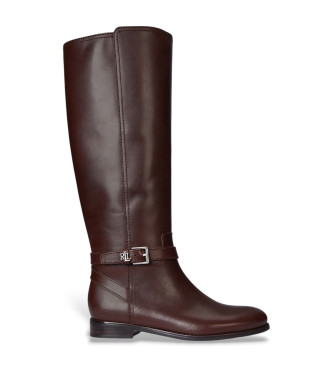 Lauren Ralph Lauren Brooke II tall boot in brown calfskin leather