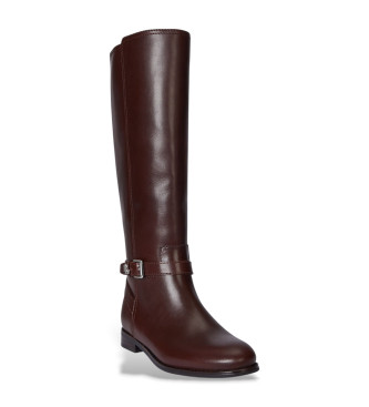 Lauren Ralph Lauren Brooke II tall boot in brown calfskin leather