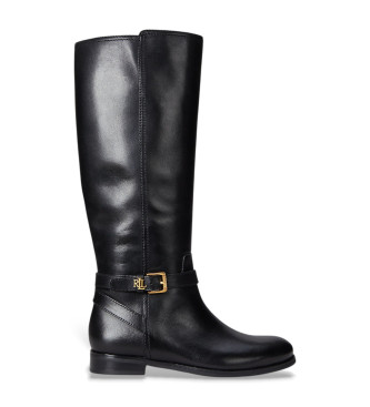 Lauren Ralph Lauren Brooke II burnished leather boots black