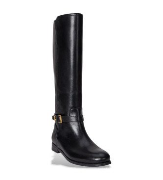 Lauren Ralph Lauren Brooke II burnished leather boots black