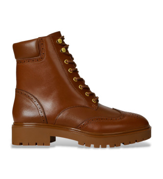 Lauren Ralph Lauren Brown Allyson leather ankle boots