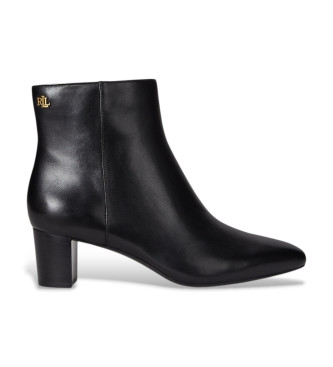 Lauren Ralph Lauren Botins Demi em pele polida preto