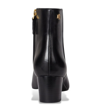 Lauren Ralph Lauren Botins Demi em pele polida preto