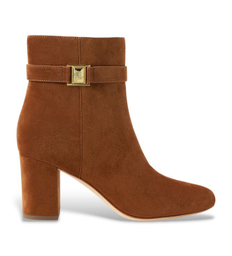 Lauren Ralph Lauren Botins Kelie em pele castanha