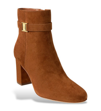 Lauren Ralph Lauren Botins Kelie em pele castanha