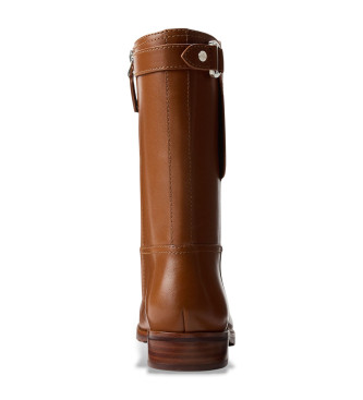 Lauren Ralph Lauren Tasha brown leather ankle boots