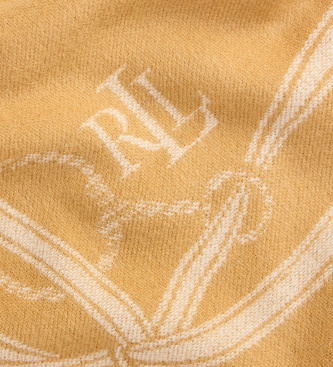 Lauren Ralph Lauren Écharpe à motif équestre et bonnet beige