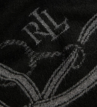 Lauren Ralph Lauren Écharpe à motif équestre et bonnet noir