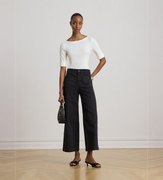Lauren Ralph Lauren Hvid t-shirt med bådhals 