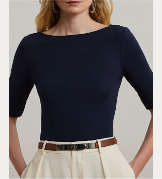 Lauren Ralph Lauren Camiseta de cuello barco marino