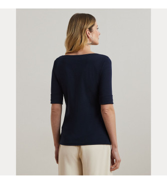 Lauren Ralph Lauren Camiseta de cuello barco marino