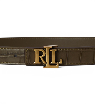 Lauren Ralph Lauren Brown leather belt with LRL buckle