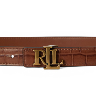 Lauren Ralph Lauren Light brown leather belt with LRL buckle
