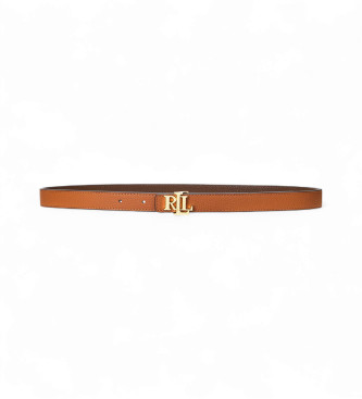 Lauren Ralph Lauren Reversible leather belt with brown logo