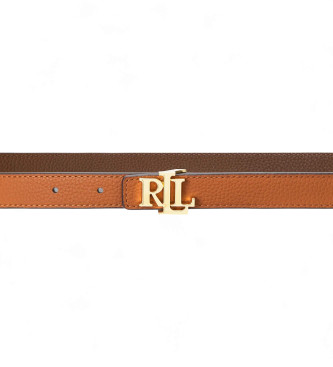 Lauren Ralph Lauren Reversible leather belt with brown logo